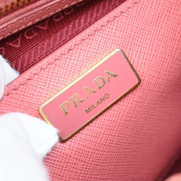 PRADA MILANO Logo 2Way Shoulder Hand Bag Saffiano Leather Pink GHW Italy 29KB269 - Picture 15 of 16